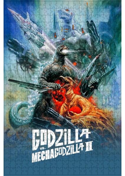 Godzilla Vs. Mechagodzilla Iı (1993) Film Posterinin 500 Parça Puzzle Yapbozu Sürüm3
