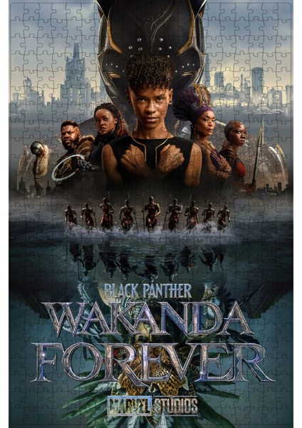 Black Panther: Wakanda Forever (2022) Film Posterinin 500 Parça Puzzle Yapbozu Sürüm5