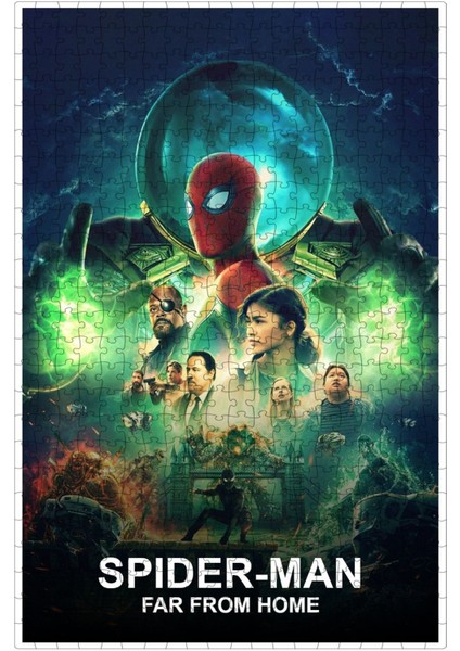 Spider-Man: Far From Home (2019) Film Posterinin 500 Parça Puzzle Yapbozu Sürüm8