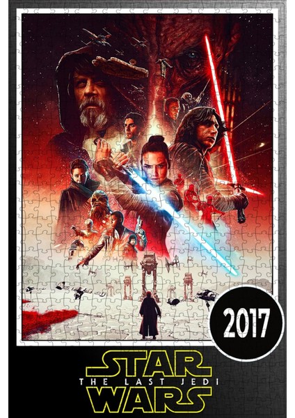 Star Wars: The Last Jedi (2017) Film Posterinin 500 Parça Puzzle Yapbozu Sürüm5