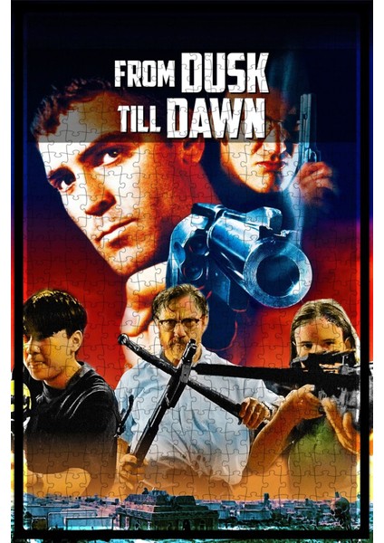 From Dusk Till Dawn (1996) Film Posterinin 500 Parça Puzzle Yapbozu Sürüm2