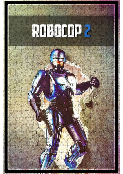Robocop 2 (1990) Film Posterinin 500 Parça Puzzle Yapbozu T74