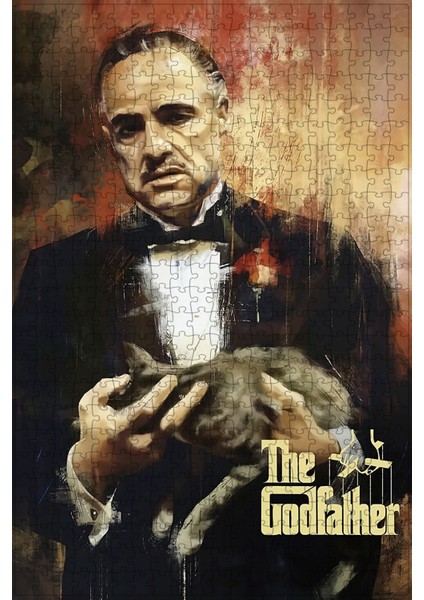 The Godfather (1972) Film Posterinin 500 Parça Puzzle Yapbozu Sürüm2 D10