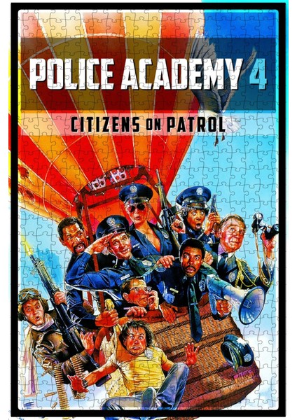 Police Academy 4: Citizens On Patrol (1987) Film Posterinin 500 Parça Puzzle Yapbozu