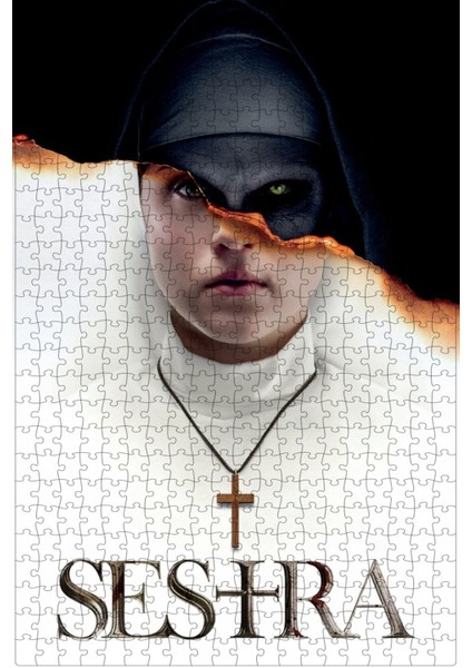 The Nun (2018) Film Posterinin 500 Parça Puzzle Yapbozu Z99