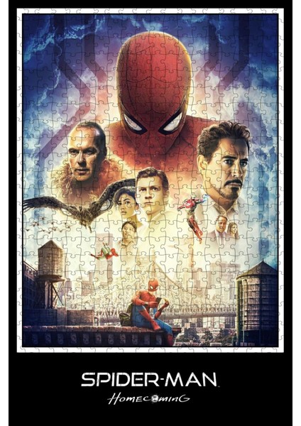 Spider-Man: Homecoming (2017) Film Posterinin 500 Parça Puzzle Yapbozu Sürüm3 O87