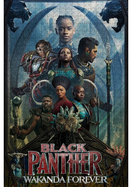 Black Panther: Wakanda Forever (2022) Film Posterinin 500 Parça Puzzle Yapbozu Sürüm8 Y50