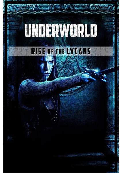 Underworld: Rise Of The Lycans (2009) Film Posterinin 500 Parça Puzzle Yapbozu N92