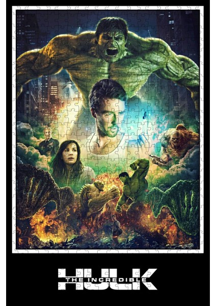 The Incredible Hulk (2008) Film Posterinin 500 Parça Puzzle Yapbozu Sürüm5 S17