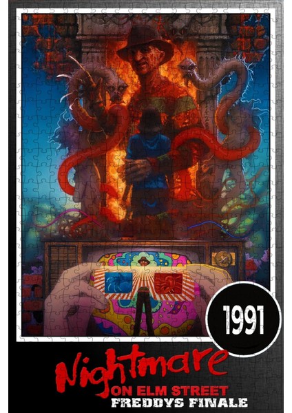 Freddy's Dead: The Final Nightmare (1991) Film Posterinin 500 Parça Puzzle Yapbozu O26