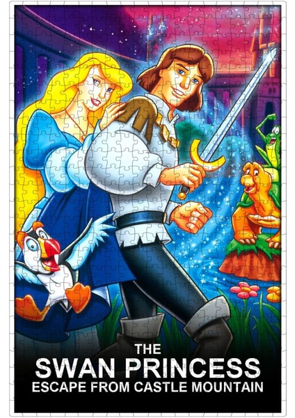 The Swan Princess: Escape From Castle Mountain (1997) Film Posterinin 500 Parça Puzzle Yapbozu B4
