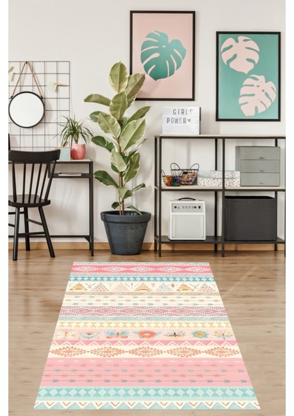 Pastel Renk Geometrik Desen Yıkanabilir Kaymaz Taban Leke Tutmaz Salon Halısı fiyatları