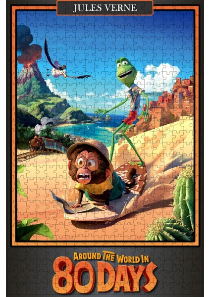 Around The World In 80 Days (2021) Film Posterinin 500 Parça Puzzle Yapbozu