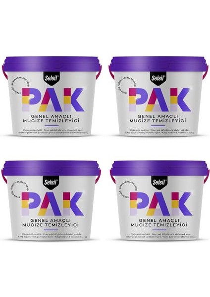 Pak Genel Amaçlı Mucize Temizleyici 500 gr x 4 Adet