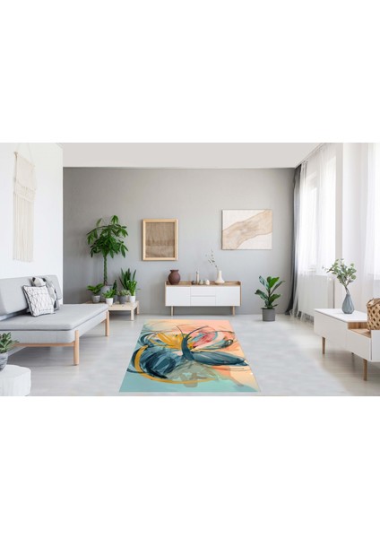 Soyut Temalı Yıkanabilir Kaymaz Taban Leke Tutmaz Salon Halısı fiyatları