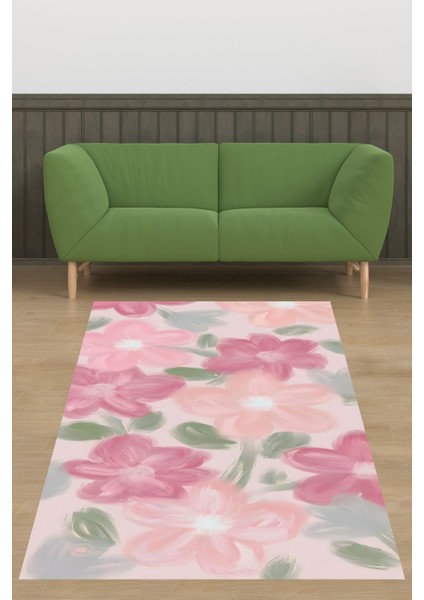Suluboya Vintage Soft Çiçekli Yıkanabilir Kaymaz Taban Leke Tutmaz Salon Halısı fiyatları
