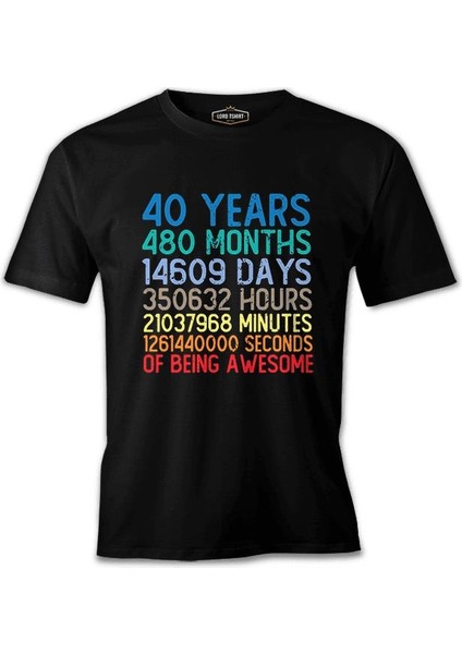 Doğum Günü - 40 Yaş Awesome Siyah Erkek Tshirt