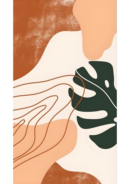 Bohem Iskandinav Yaprak Desen Serbest Şekil Yıkanabilir Kaymaz Taban Leke Tutmaz Salon Halısı Yoluk modelleri