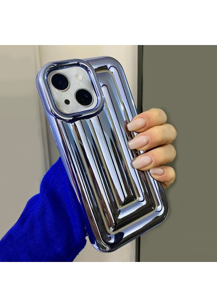 iPhone 15 Rudra Seri Labirent Desen 3D Metalik Silikon Kapak modelleri