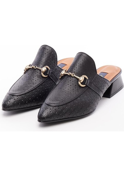 Deri Kısa Topuklu Kadın Terlik fiyatları