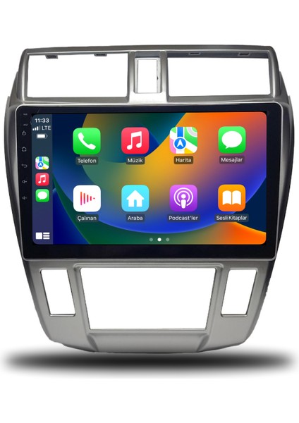 Honda City Android Carplay Multimedya 2009-2012 Dijital Klima 4gb Ram + 64GB Hafıza + 8 Çekirdek fiyatları