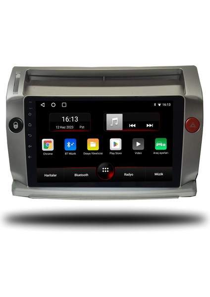 Citroen C4 Android Carplay Multimedya 2005-2010 4gb Ram + 64GB Hafıza + 8 Çekirdek