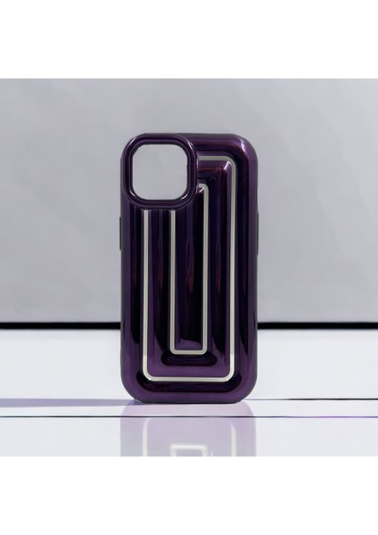 iPhone 14 Rudra Seri Labirent Desen 3D Metalik Silikon Kapak fiyatları