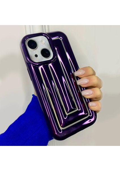 iPhone 14 Rudra Seri Labirent Desen 3D Metalik Silikon Kapak modelleri