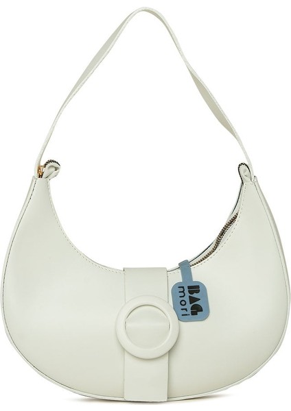 Beyaz Oval Aksesuarlı Oval Baget