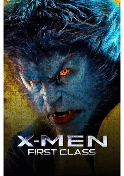 X-Men: First Class (2011) Film Posterinin 500 Parça Puzzle Yapbozu Sürüm5