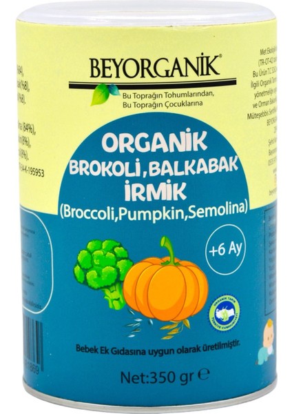 Bebek Ek Gıdası Organik Brokoli Balkabak Irmik 6 Ay ( Ek Gıda)