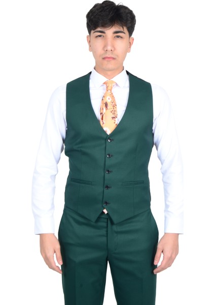 Erkek Yelekli Takım Elbise S08 Kans