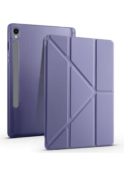 Galaxy Tab S9 Fe Plus 12,4 İnç Uyumlu Fuchsia Kalem Bölmeli Stand Özellikli Akıllı Tablet Kılıfı