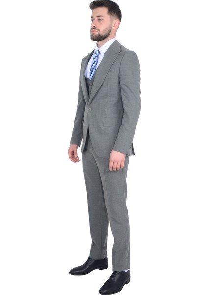 Erkek Yelekli Takım Elbise S08 Kans