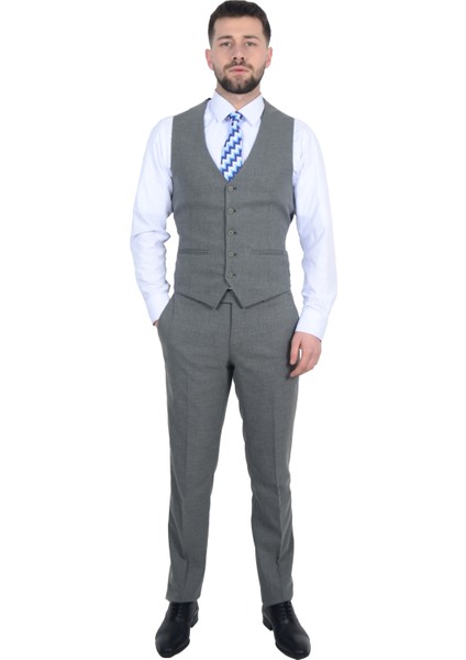 Erkek Yelekli Takım Elbise S08 Kans modelleri