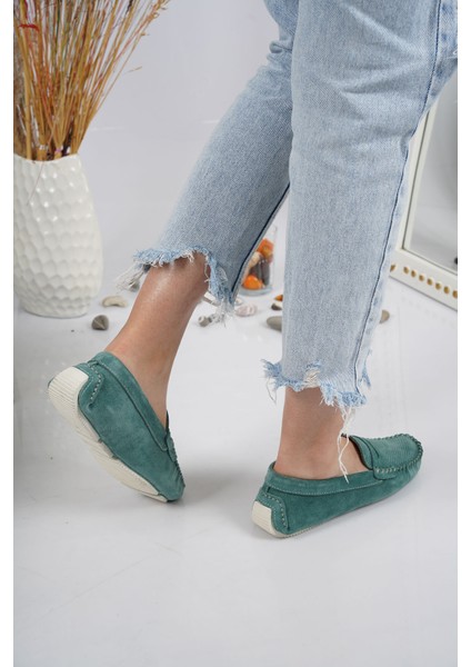 Deri Blue Oil Süet Kadın Makosen Ayakkabı 221209115 fiyatları