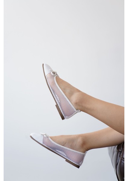 Kadın Funny Fileli Babet Ayakkabı - Beyaz modelleri