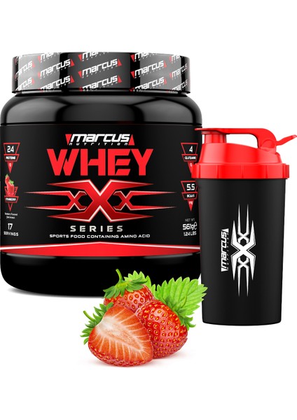 Çilek Aromalı Whey Protein Tozu 561 g – Yüksek Protein, Helal Sertifikalı, Kas ve Güç Gelişimini Destekler