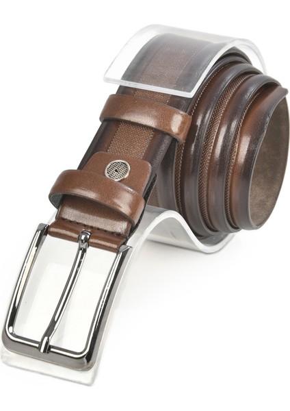 3,5 cm Ortası Nokta Şeritli Suni Deri Klasik Kemer 2402607 fiyatları