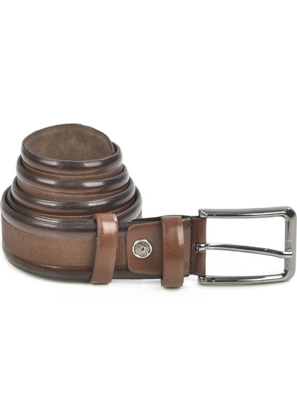 3,5 cm Ortası Nokta Şeritli Suni Deri Klasik Kemer 2402607 modelleri