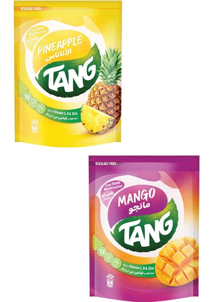 Mango ve Ananas Aromalı Toz Içeçek Meyve Suyu 2 x 375 G