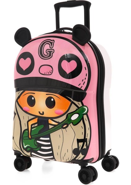 5253 Kabin Boy Çocuk Valizi Pembe