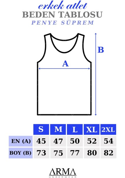 Erkek Büyük Beden Atlet Pamuk Beyaz - 4xl