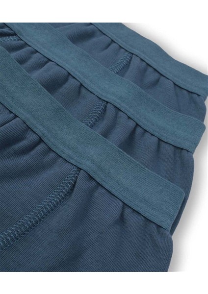 Düz 3'lü Erkek Pamuklu Likralı Boxer Füme - M