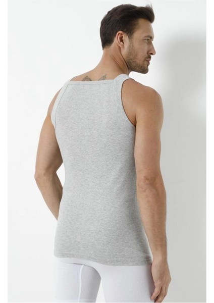 Erkek Geniş Biyeli Atlet Ribana Pamuk Gri - M fırsatları