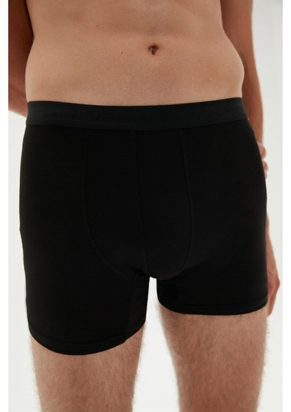 Erkek Modal Boxer 3'lü Paket Siyah - L