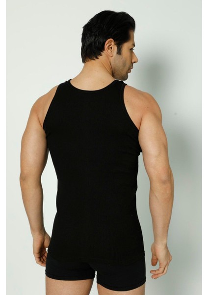 Erkek Fitilli Kaşkorse Atlet Siyah - M fırsatları