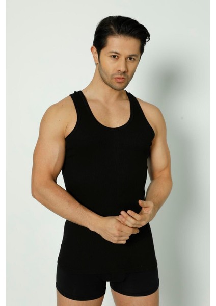 Erkek Fitilli Kaşkorse Atlet Siyah - M indirimleri