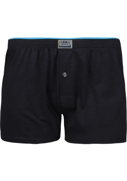 Çok 4'lü Paket Erkek Düğmeli Boxer Havlu Bel Pamuk Penye Lacivert - 2xl