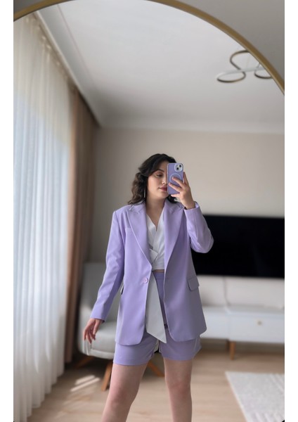 Blazer Ceket Şort Takım